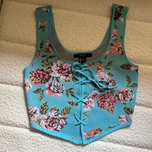 Floral Sweater-knit top